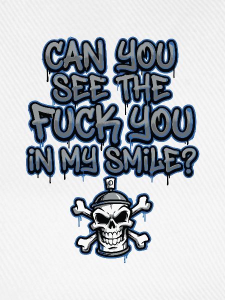 Graffiti Skull Spruch provokant