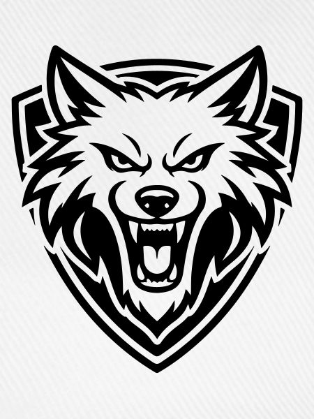 Wolf Kopf Wappen