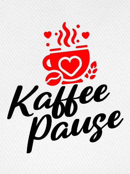 Kaffee Pause - Kaffeebecher mit Herzmotiv