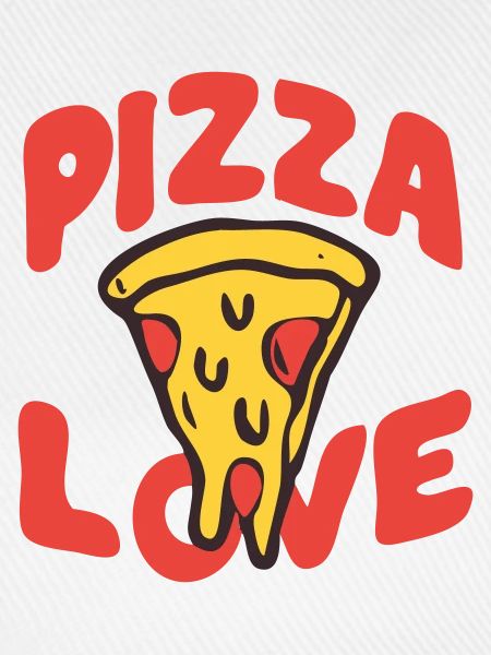 Pizza Love Slice Illustration