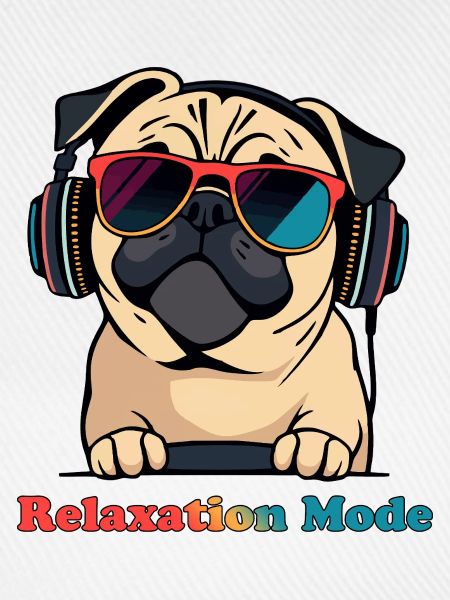 Entspannungs-Pug DJ-Modus