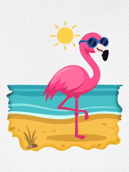 Flamingo beim Sonnenbad Nr.1