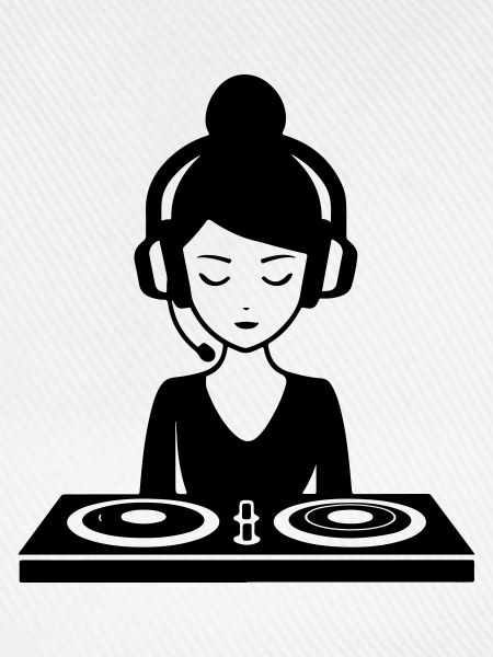DJ Turntables Frau Festival