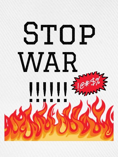 Stop War Flames Protest-Design