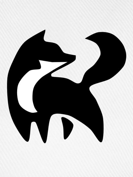 Fuchs Schwarz Weiß Logo
