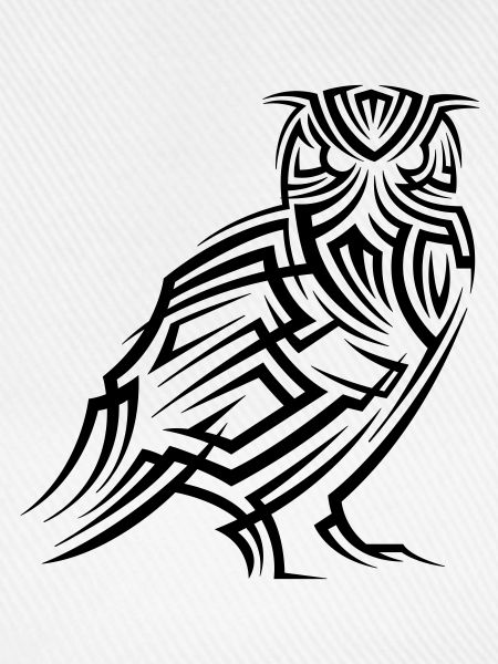 Eule Tribal Tattoo