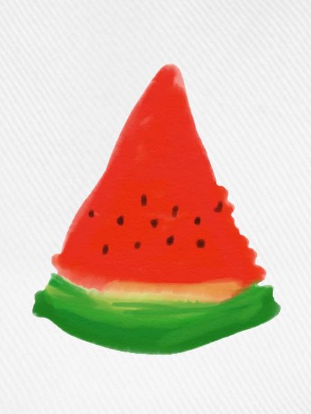 Aquarell-Wassermelonen-Scheibe