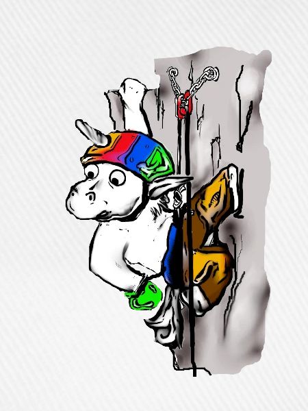 kletterndes Einhorn
