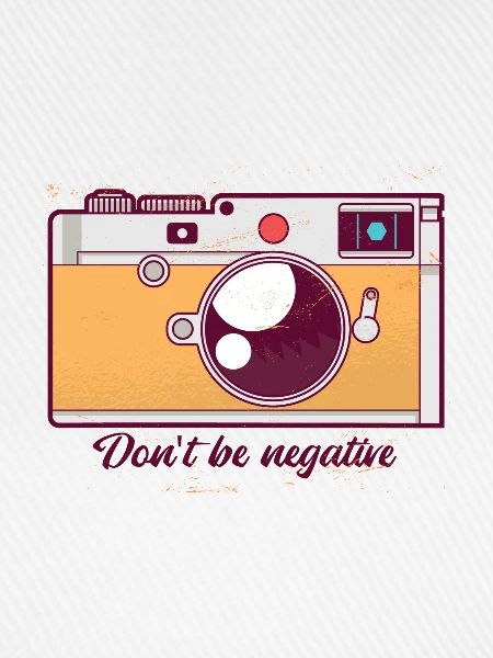 Retro Fotokamera mit Motivationsspruch