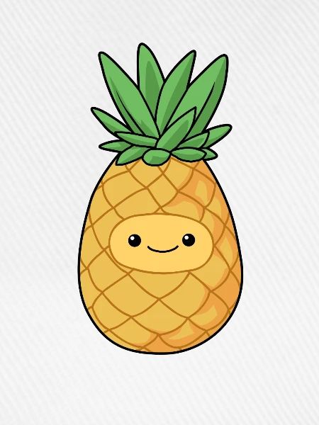 Comic Ananas Pineapple