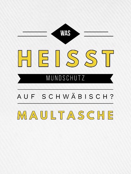 Maultasche Mundschutz
