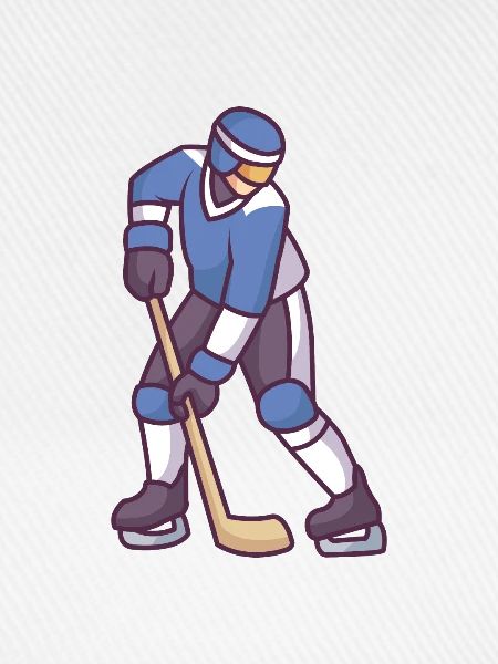 Sportler mit Hockeyschläger
