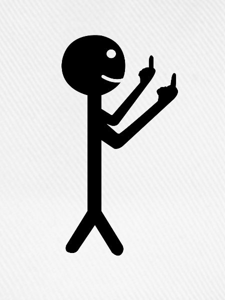 Mittelfinger Stinkefinger Strichmännchen