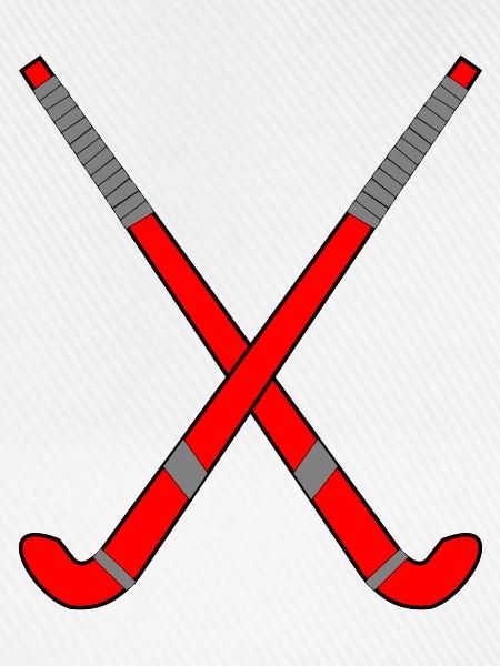 Feldhockeyschläger gekreuzt