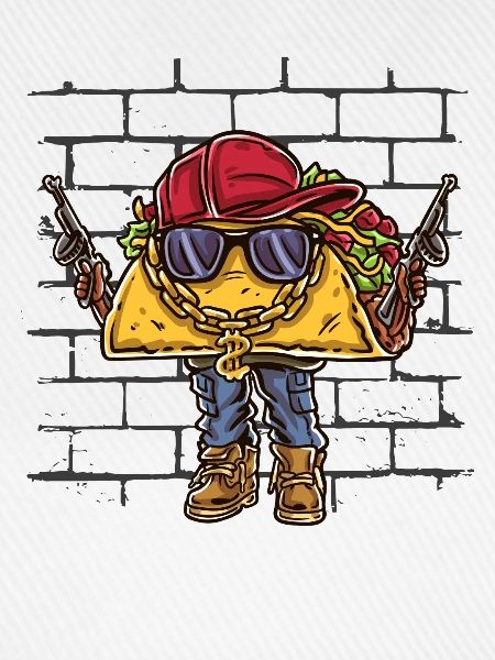 Lustiger Taco-gangster-stil