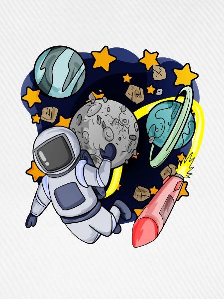 Astronaut im Weltall