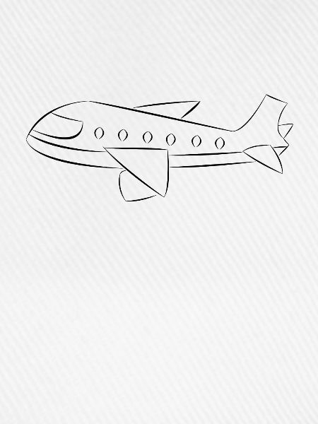 Flugzeug gezeichnet