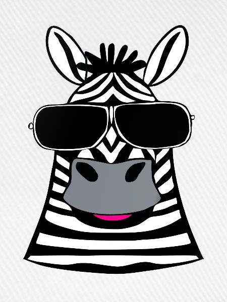 Zebra mit Sonnenbrille