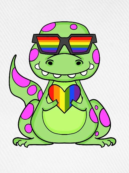 Dino Regenbogen Herz