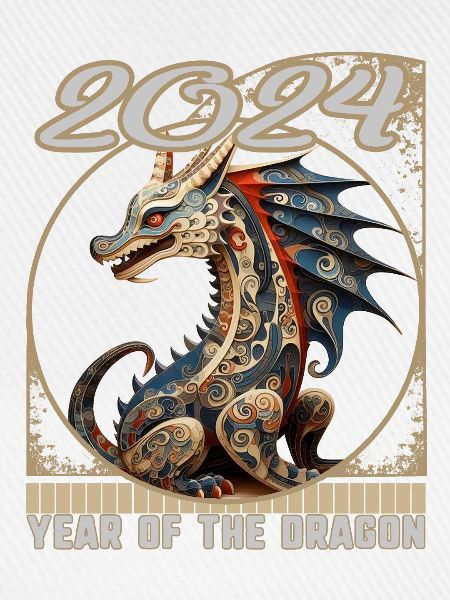 Chinesisches Neujahrs-Drachen-Volkskunst gemustert