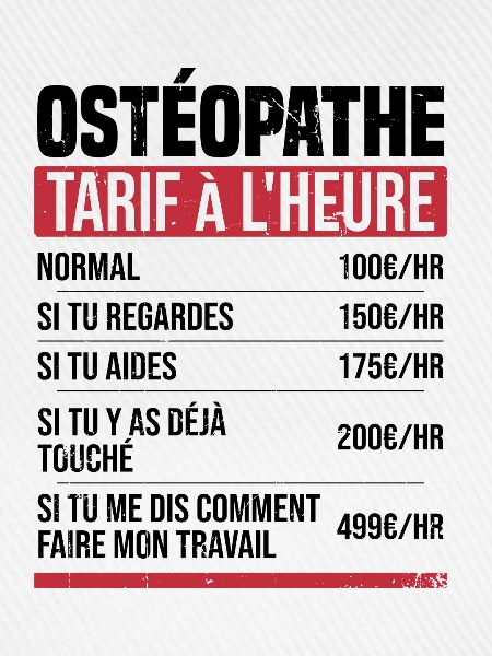 Osteopath Stundensatz Geschenkidee Humor