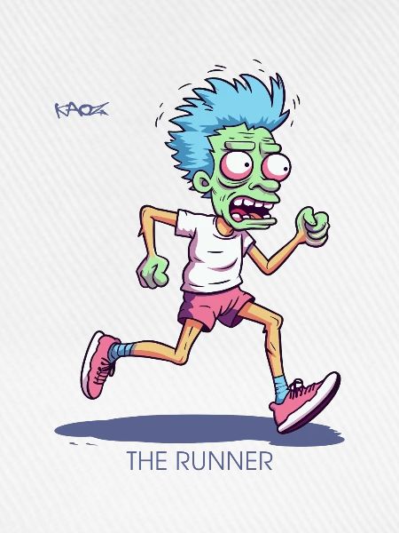 Der Zombie Langstrecken Marathon Läufer