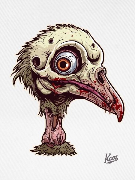 Zombie Straußenvogel Vogel