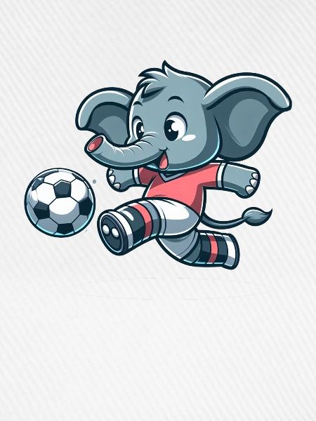 Cute Soccer Player Elephant