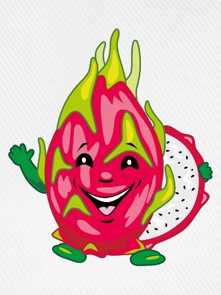Lächelnde Pitaya-Drachenfrucht