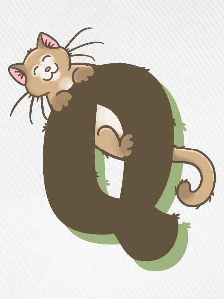 Katze Buchstabe Q