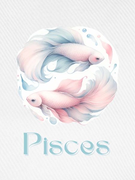 Elegantes Pisces Sternzeichen Aquarell Geschenk