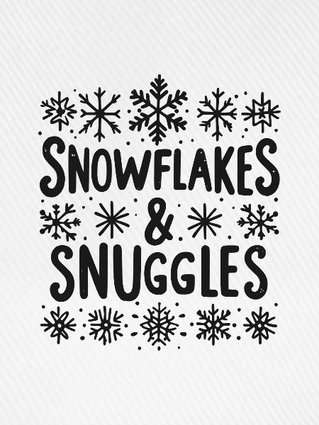Schneeflocken und Kuscheln