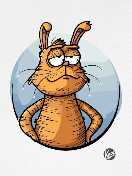 Cooler Cartoon Hase