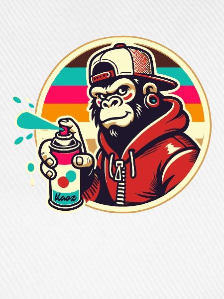 Graffiti Gorilla mit Spraydose