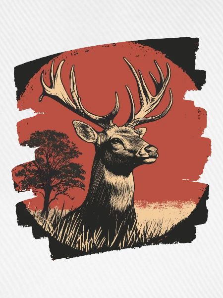 Hirsch mit Geweih