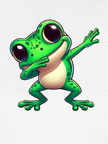 Cooler Frosch Dabbing Trendige Kröte