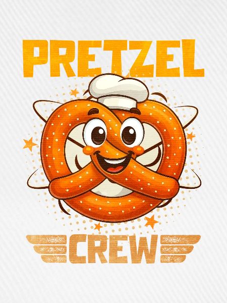 Bretzel Pretzel Bäcker mit Lächeln
