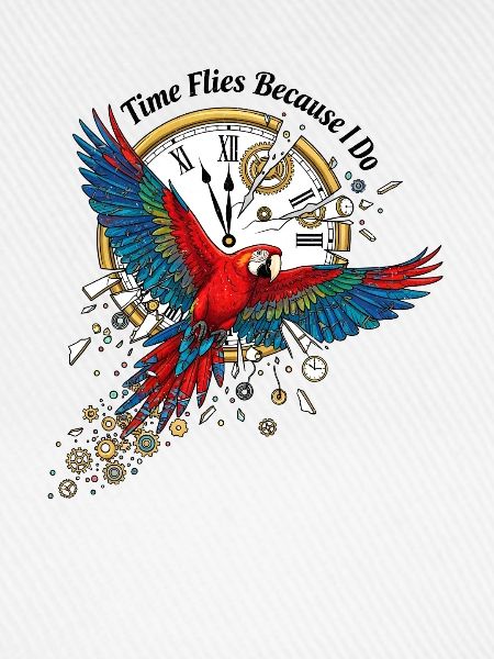Zeitparrot im Steampunk-Stil