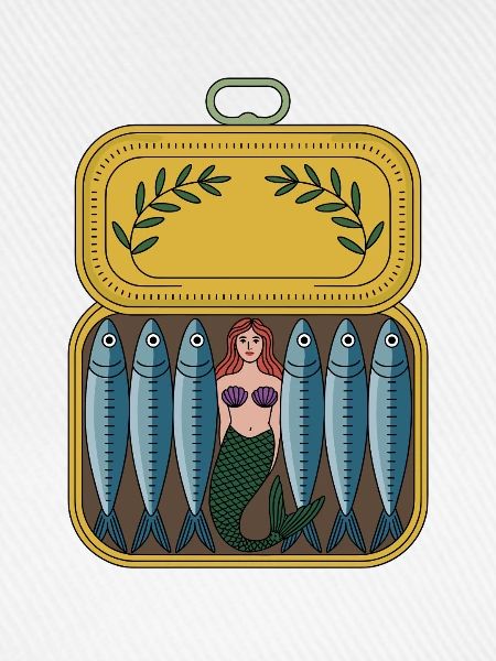 Meerjungfrau im Lunchbox-Design