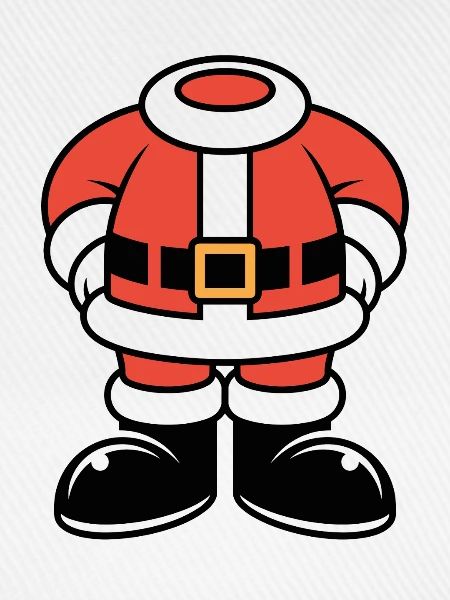 Große Santa Silhouette in Rot