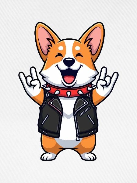 Rock Star Corgi