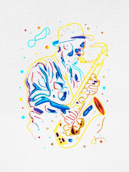 Saxophonist Großvater