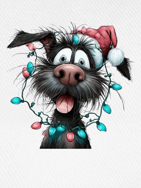 Weihnachtswuff mit Lichterkette