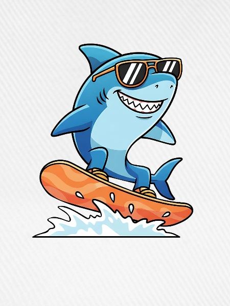 Surferhai Mit Sonnenbrille Sommerurlaub
