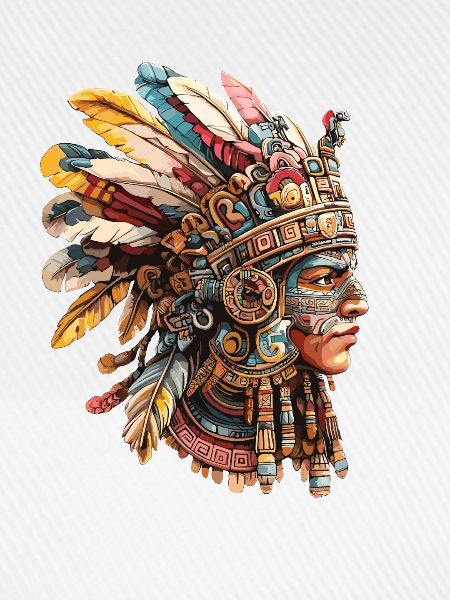 Aztekischer Federschmuck Kopfbedeckung