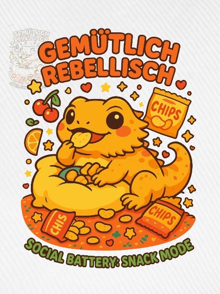 gemütlich rebellisch shirt, snack mode