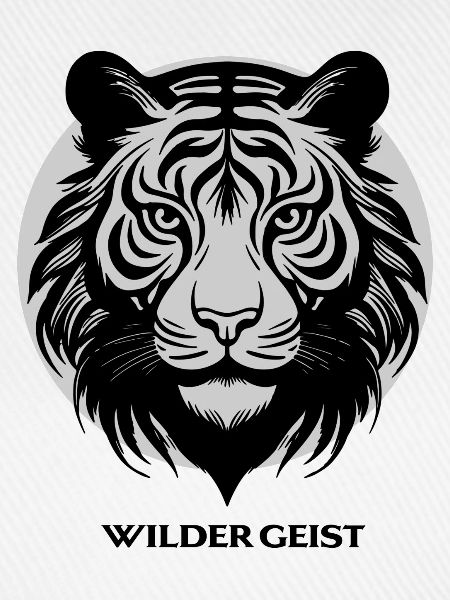 Tigergesicht im Kreis-Design