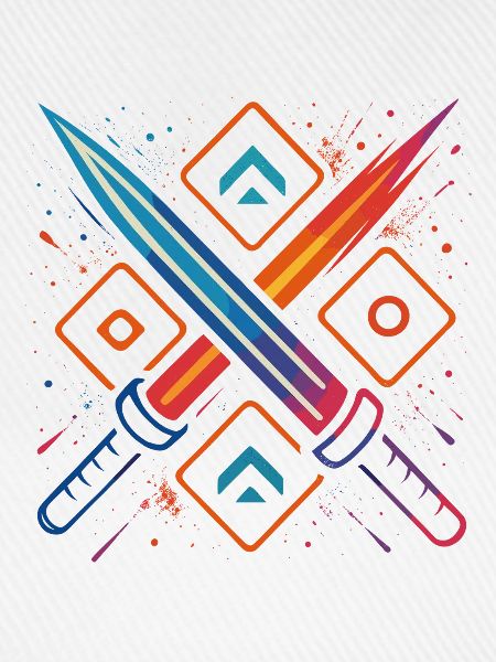 Gaming Schwerter Neon