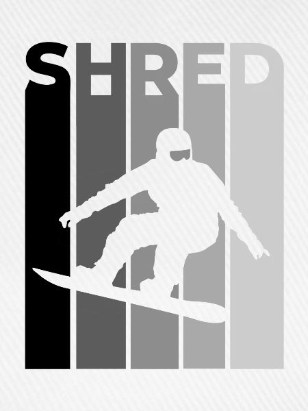 SHRED Snowboarder – Snowboard Spruch & Action