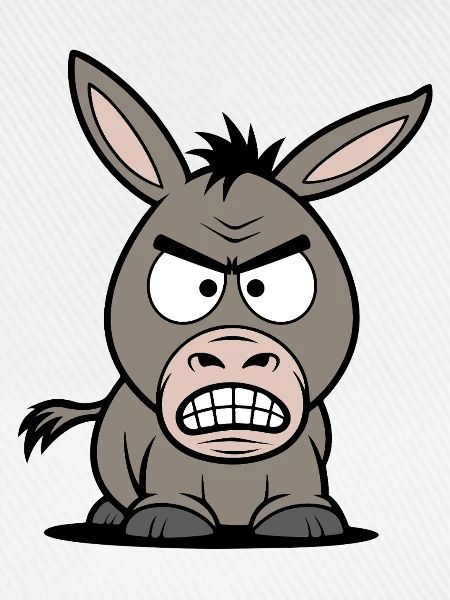 Wütender Esel Cartoon